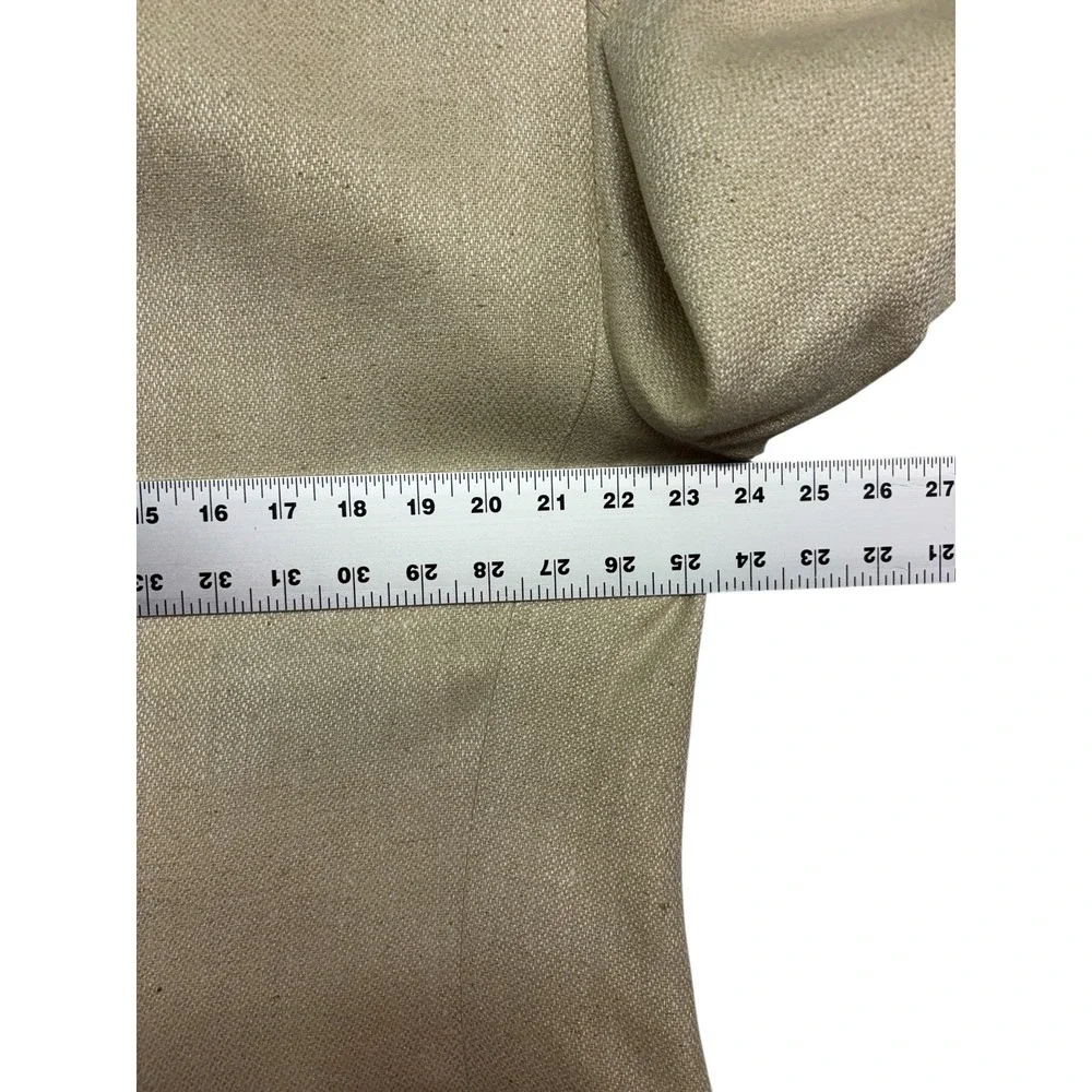 NEW vtg Barrington 46R Cream Ivory 100% Silk Blazer Jacket Sport Suit Coat Mens
